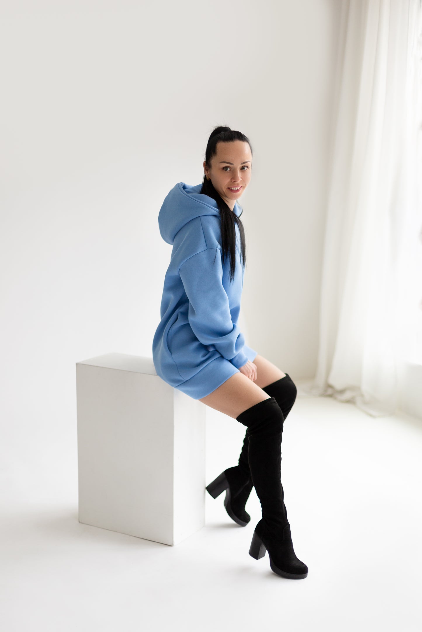 Oversize dzemperis LIGHT BLUE MB022 2