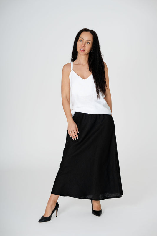 Juodas ilgas sijonas SIMPL 1