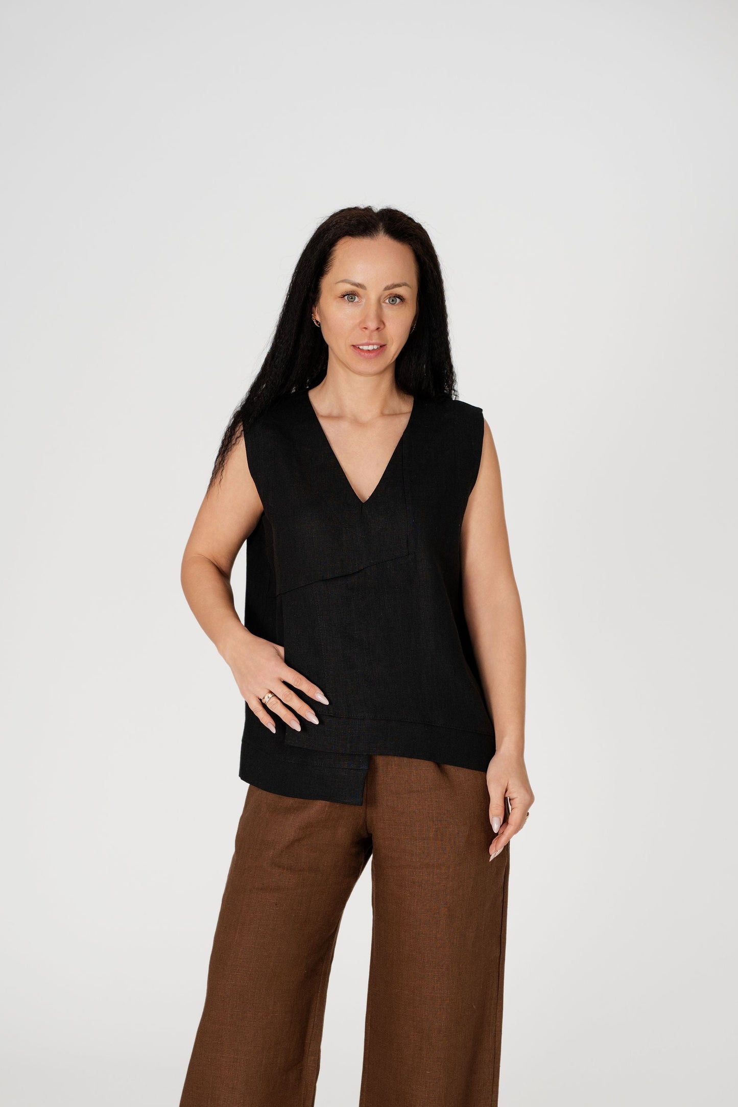 Juoda linine palaidine MONA 1