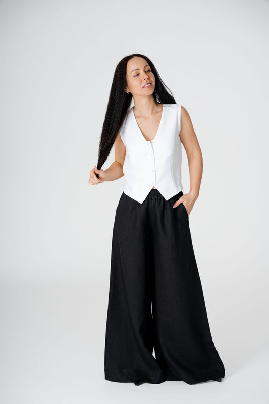 Juodos linines sijonkelnes FIC 1