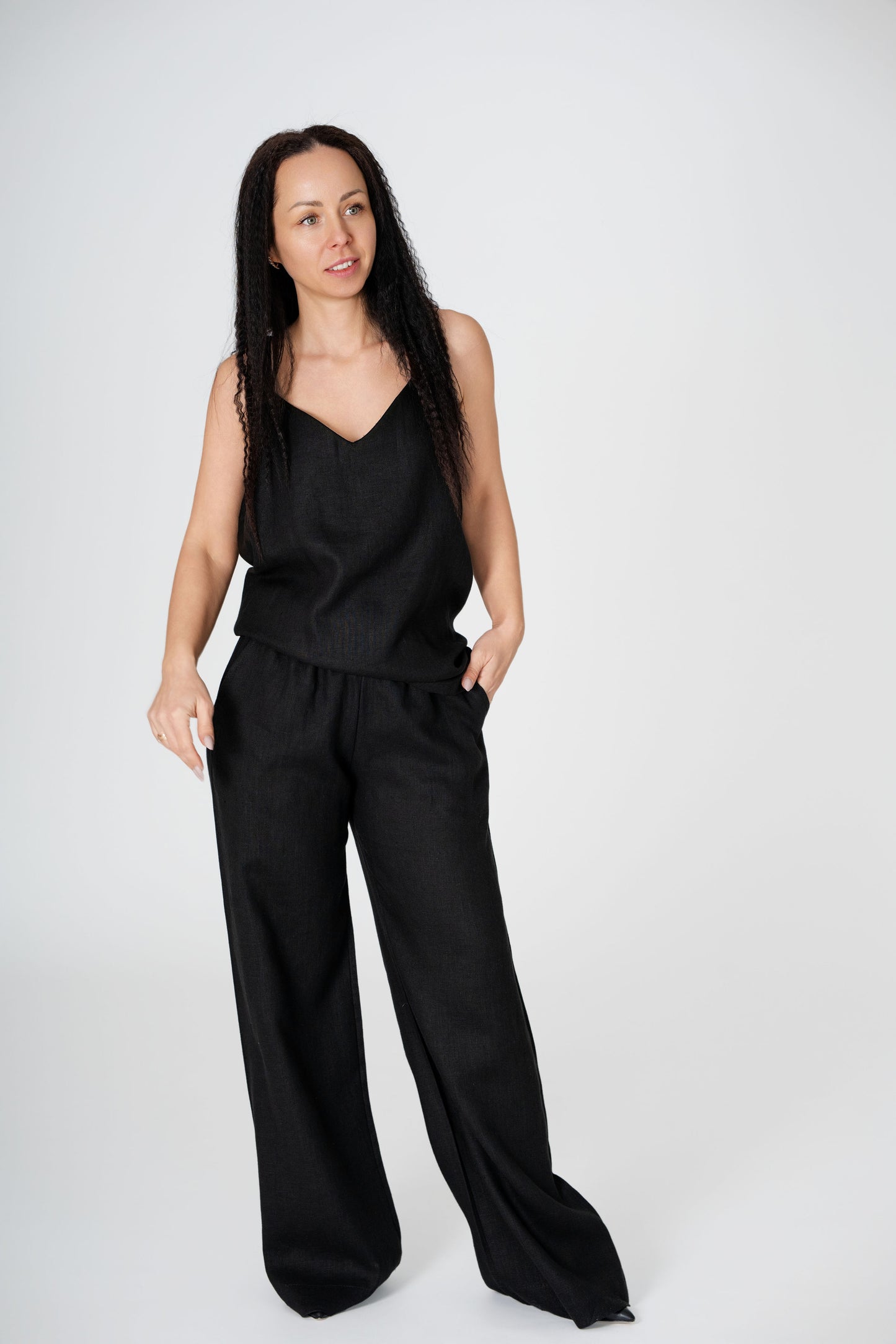 Juoda linine palaidine ant petneseliu SOUL 2