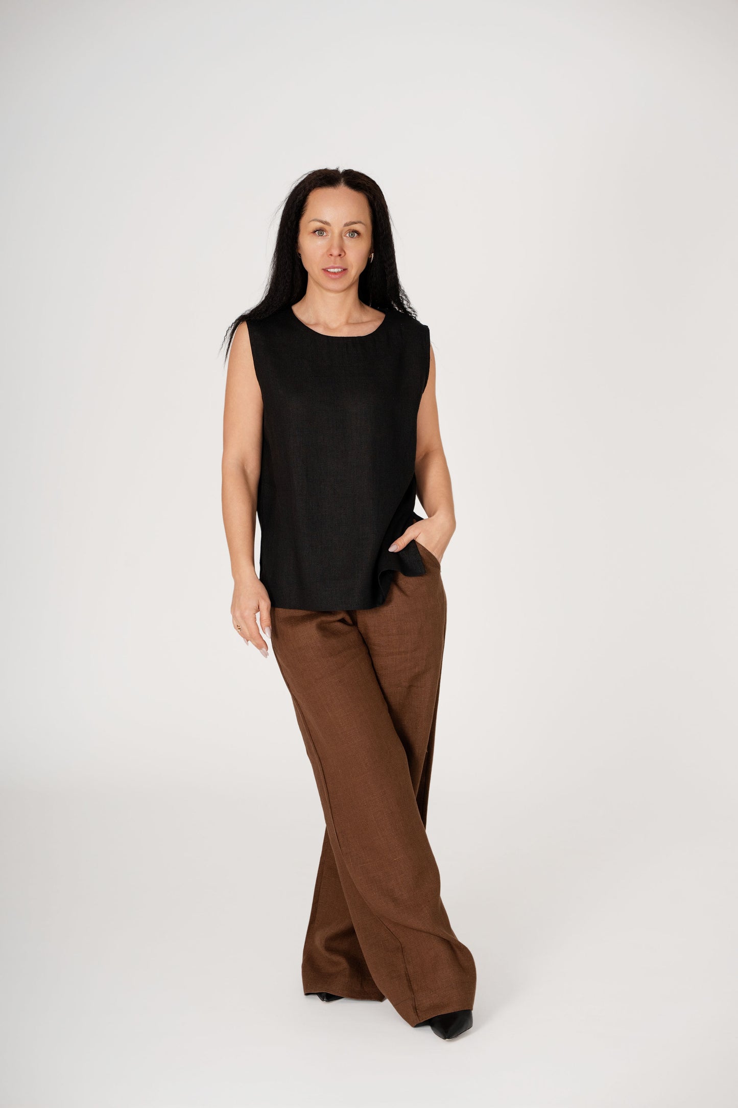 Juoda linine palaidine MONAMY 1